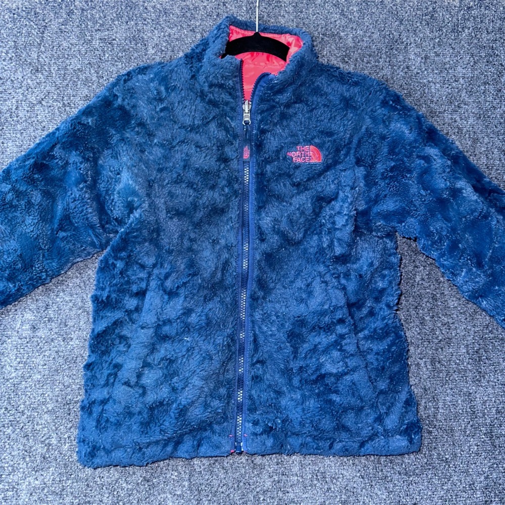 The North Face Girls Pink Thermoball Puffer Jacket Full Zip Insulated Medium